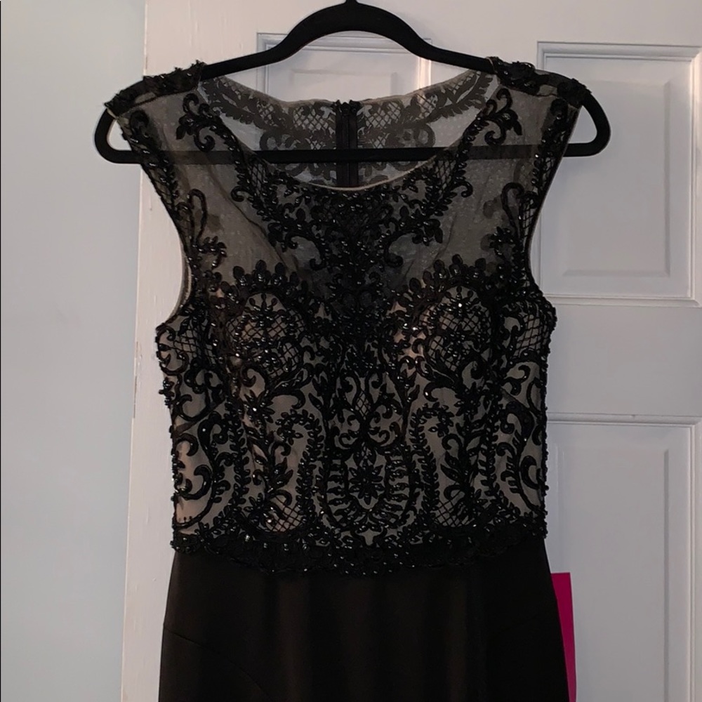 Black prom evening dress
